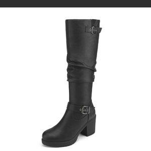 Black Knee High Boots